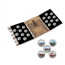 Espanha 1,5€ História Ferroviária Livro + 15 Primeiras Moedas 2021